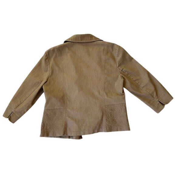 Dress Barn Women's Beige Blazer Jacket Size L Long Sleeve Button Closure - Picture 3 of 4